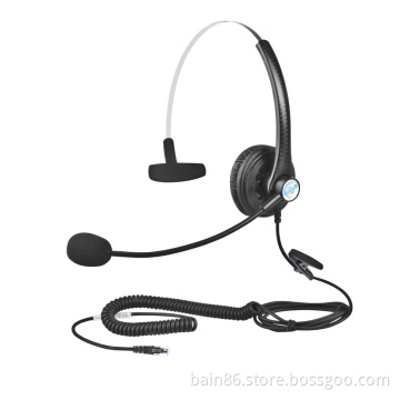 T11 RJ noise-cancelling headset with microphone